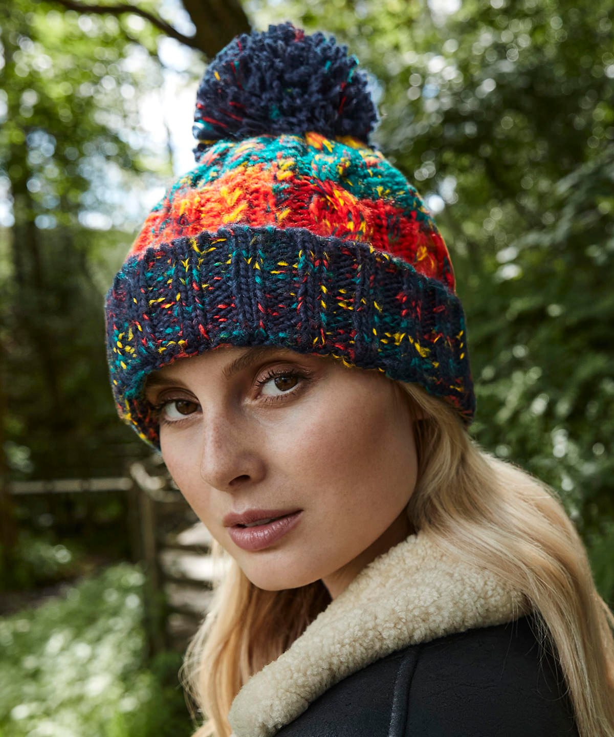 Corkscrew Pom Pom Beanie - Image 2